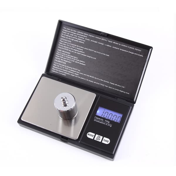 Digital Scale 0.01g - 200g Pocket Scale Digital Scale incl. Batteries Silver grey Silver grey Silver grey Silvergrå