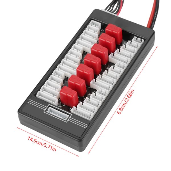 Parallelt ladekort Balanselader Ladeadapter for LiPo LiFe Li-ion batterier