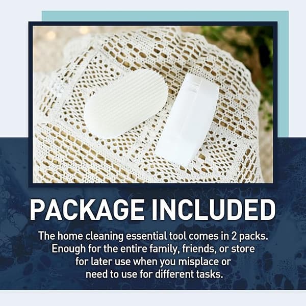 Soft Bristle Laundry Brush - for Stains, Clothes, Shoes - Gentle Scrub Brush with Comfortable Grip - 2-pack