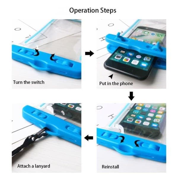 Vanntett Mobilskall for Smartphone - Universal - Hvit white