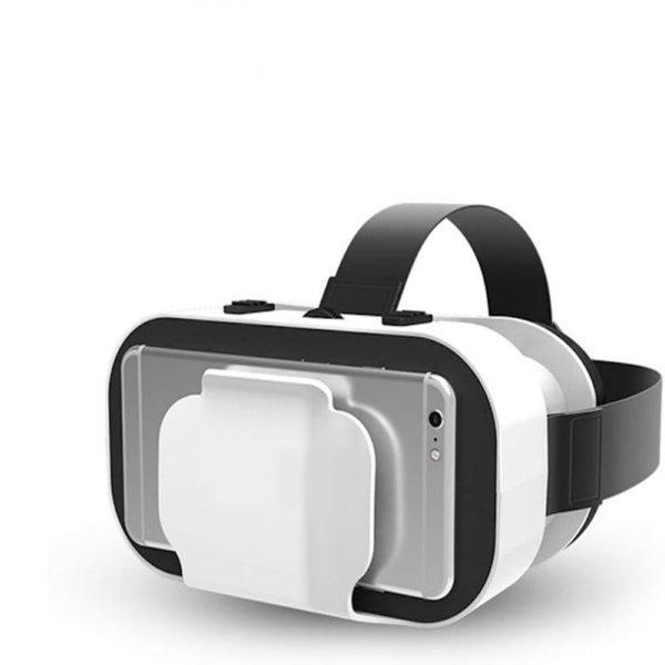 (Hvid) VR-headset til mobiltelefoner, let, justerbart og