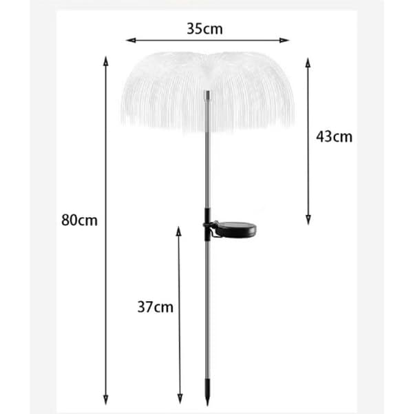 Solcellelamper udendørs, 4 stk. havesolcellelamper, vandtætte, 7 farver, dekorative solcellelamper