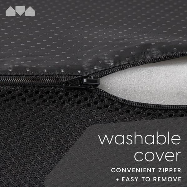 (Svart) Sittepute i Memory Foam - Ergonomisk pute for kontorstol, bil, lenestol
