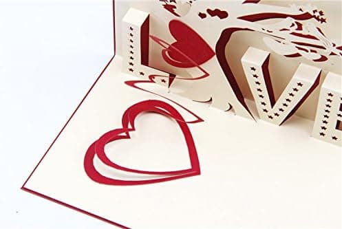 Valentinsdagskort, Valentinsdag fødselsdagskort, 3D pop-up-kort