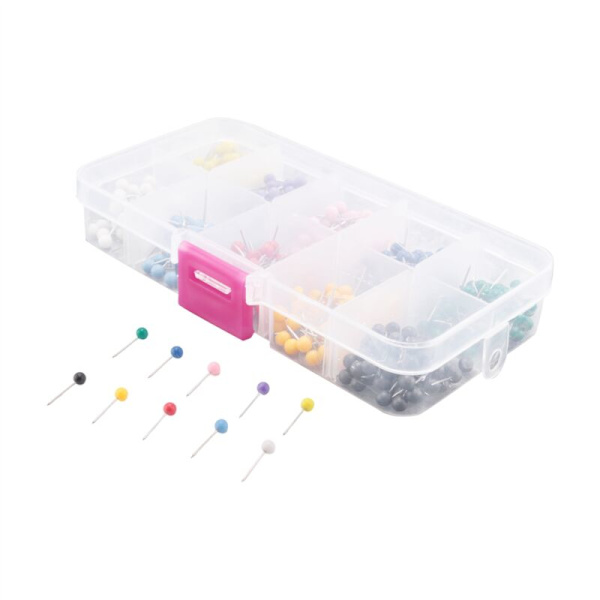 Map Tacks Plastic Push Pins with Steel Point, 4mm, 500 Pieces