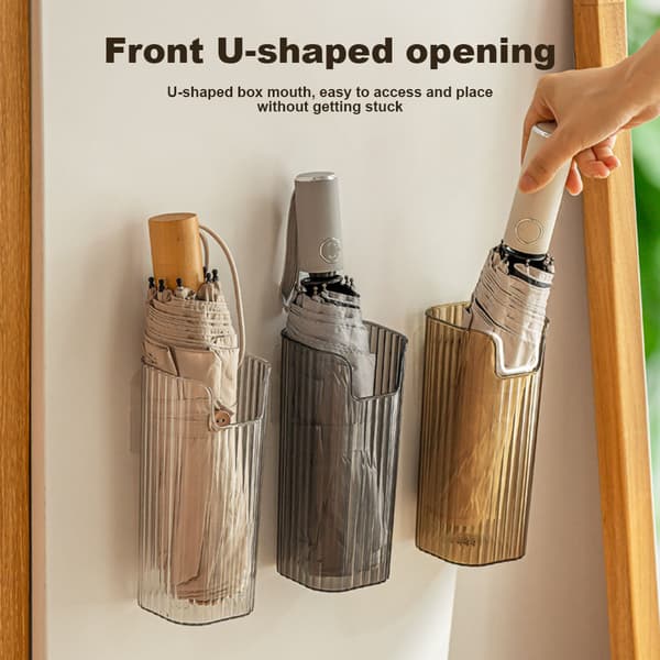 Wall Mounted Umbrellas Storage Rack Space Saving Wall Umbrellas Organizer for Door Gray Gray