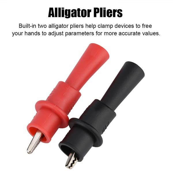Multimeter Test Kit 1000V 20A Digital Electronic Probe Cables Set with Alligator Clips and Banana Plug for Multimeter Clamp