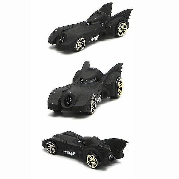 Set med 6 Batmobile leksaksbilar i metall, noll