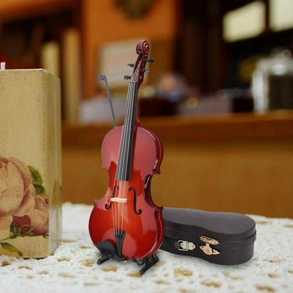 Mini Violin Model Ornament Dukkehuss Håndværk Dekorative Ornamenter Foto Props mini violin figur