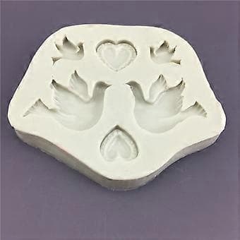Fred for Due & Hjerteformede Silikone Chokoladeforme Fondantform Kagegadgets Bageudstyr til Køkken DIY Ba
