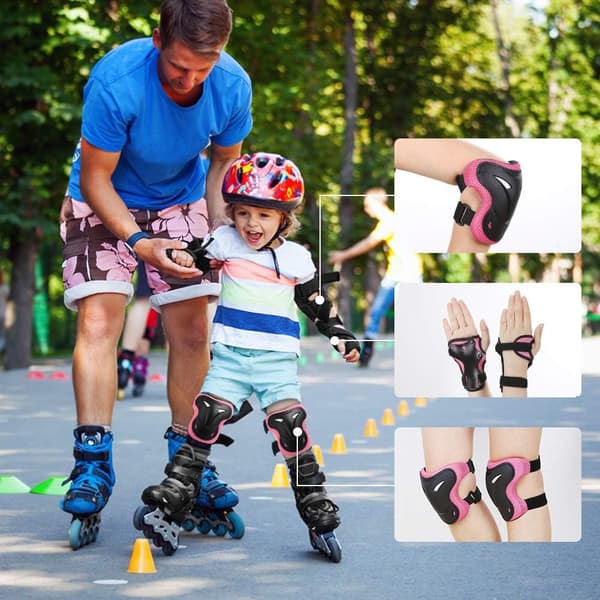 Skyddsutrustning för barn, inlines, cykel, knäskydd för barn 5–16 år, skateboard- och sparkcykelskydd