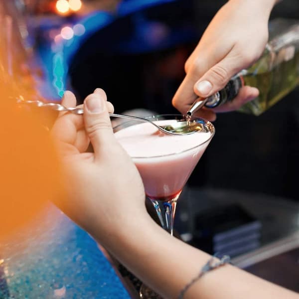 Cocktailmikser i rustfritt stål med spiralhåndtak 12 tommer sølv 2 stk