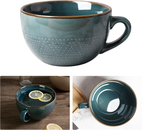 Coffee Mug, 700 ml Large Mug Ceramic Cup with Handle, Microwave Safe Breakfast Mug, Porcelain Mug for Salad Cappuccino Cereal