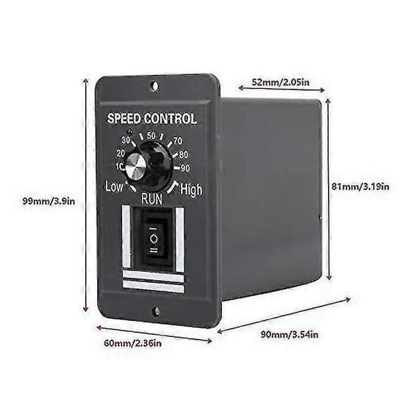 DC 12-60V 40A PWM Børstemotorhastighedsregulator CW CCW Reversibel Switch X1040 til Frem/Tilbage R