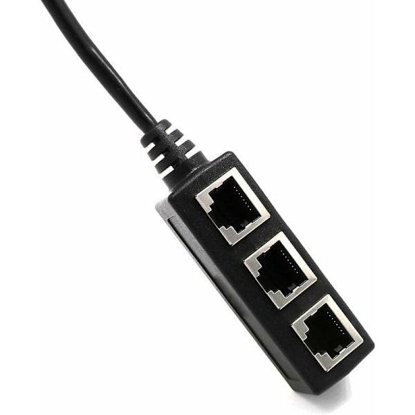 RJ45 Nätverk 1 till 3 Port Ethernet Adapter Adapterkabel Nätverkskabel Splitter