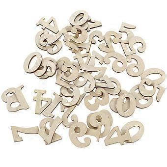 Klockdekor Träklocka Siffror DIY Material Fyrkantiga Arabiska Siffror 3x3cm Khaki 100st