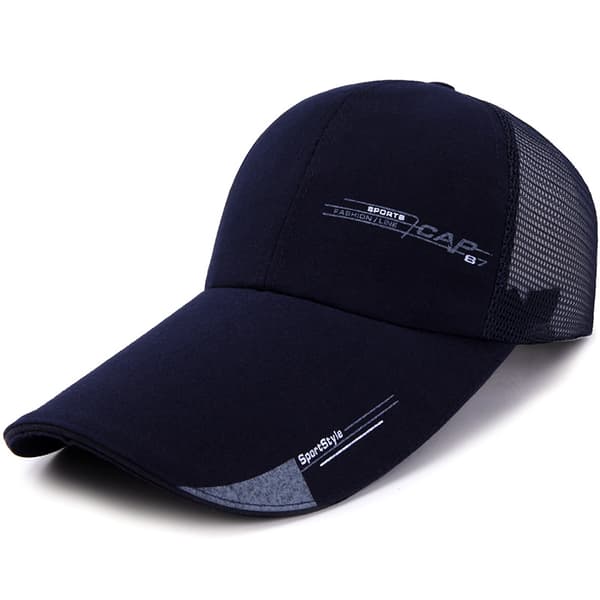Blå Mesh-Justerbar Baseballkasket Golfhat Motorcykel Trucker Kasket