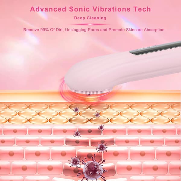 Silikon Ansiktsskrubb Exfoliator, Silikon Ansiktsborste för Män & Kvinnor Rosa Pink