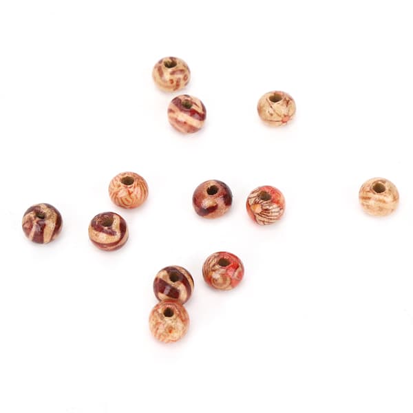 200 stk 8 mm runde træperler Armbånd Tøj Dekorative perler DIY Materiale Tilbehør