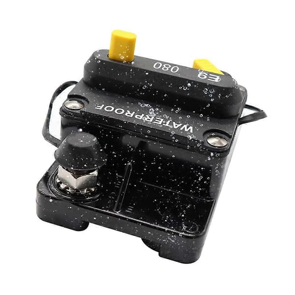 80A effektbryter doble batterier manuell tilbakestilling IP67 vanntett 12V 24V sikring [DB]