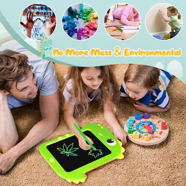 LCD-tegneplade (26,5*19,8CM), LCD Magic Board Dinosaurie Legetøj til