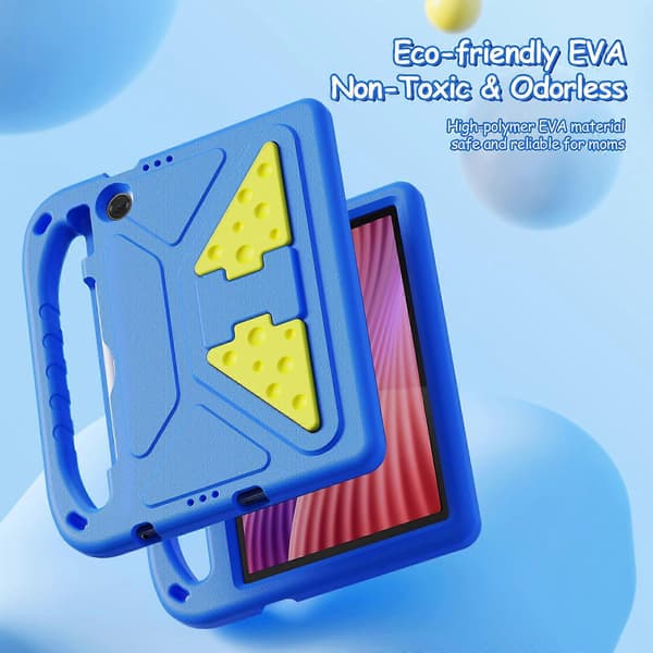 Lenovo Tab 10.1 2025 Case, Shockproof EVA Tablet Case with Stand and Handle for Kids, Blue Blue