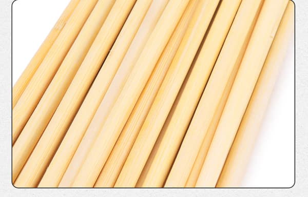Bambupinnar, 5,0 mm * 50 cm, 100 st handgjorda sockervaddspinnar