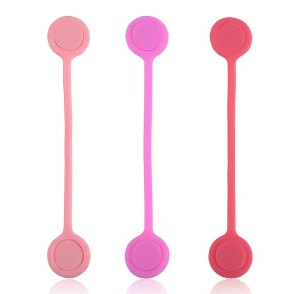 3 stk silikone magnetisk hovedtelefonkabelholder organizer rosaguld rød pink