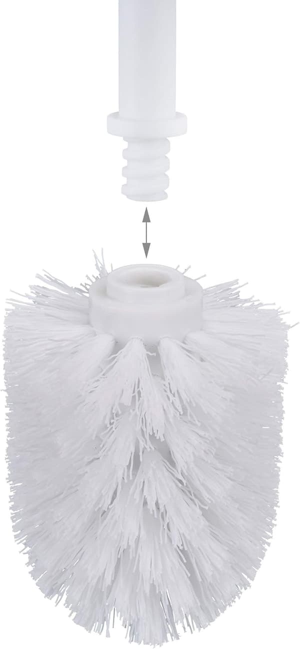 Valkoinen vaihtopää WC-harjasarjaan, 5 kpl, aukko 8*10cm