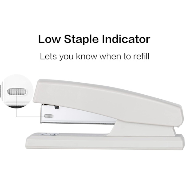 Stapler, desktop stapler with 640 staples, 26 sheet capacity, black