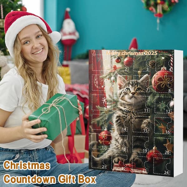 Adventskalender, 2D Akryl Katteanheng, for Katteelskere, Stil B