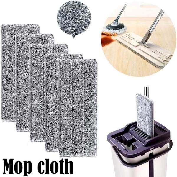 Superabsorberende moppehoderstatninger - Vaskbart mikrofibermoppehode for husholdsrengjøring, vaskbar mikrofibermopp (10 stk)