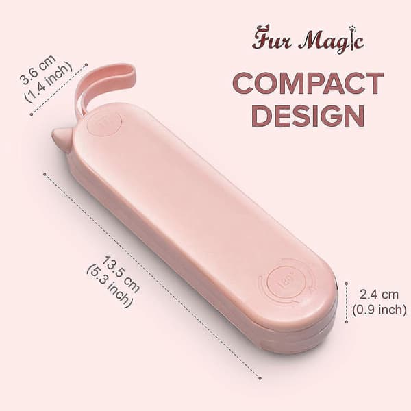 New Models Dematting and Deshedding Comb, 2-Sided Foldable Pet Brush for Shedding, Pink