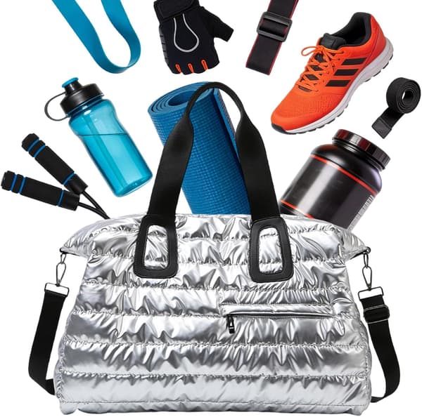 sportsbag for menn, vanntett, stor handlepose, sølv, Se référer descriptif, se beskrivelse sølv - Silberfarben