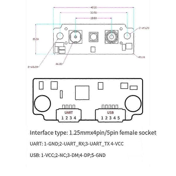 FM225 3D Ansigtsgenkendelsesmodul DC5.5V-9V Livsdetektion UART og USB Kommunikationsgrænseflade (A)