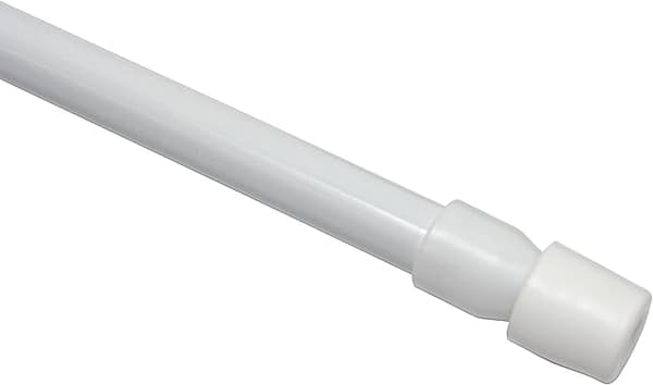 Gardinstang uden boring Ø 8 mm Hvid, Stål, 45-70 cm