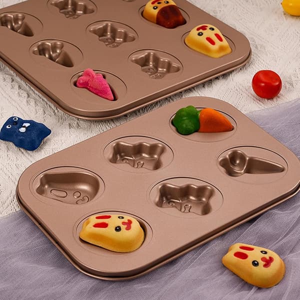 Non-stick belagd muffinsbakform tryckbakform storlek 9 kvadrat size_name 9 squares
