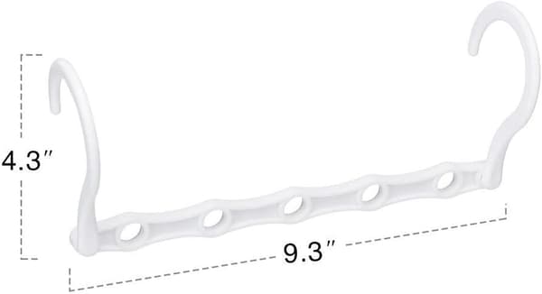 Magic Hangers, 10 Pcs Space Saving 5-Hole Magic Hangers Multifunctional Durable Foldable Rack Rotating Hanger