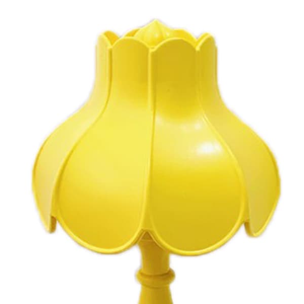 Retro Lotus Leaf Ingenious Lovely 3 Light Sources Small Table Lamp Night Light for Girls Bedroom Yellow