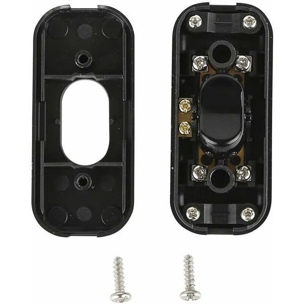 6 A To-polet Inline Kabelafbryder til Små Apparater eller Lamper Sort - 4-pak