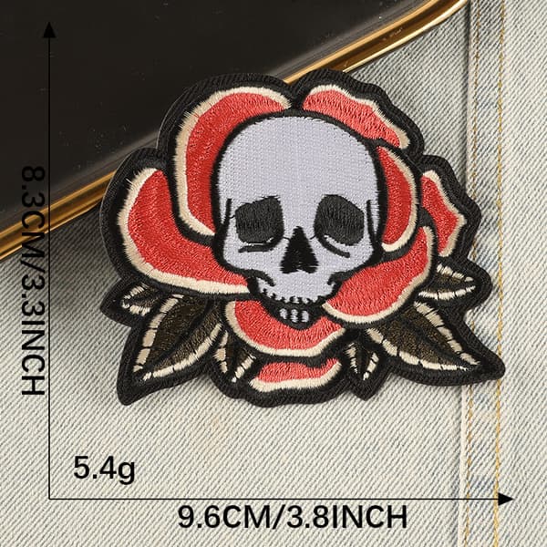 Dark Embroidered Appliques Iron-On Patch for Backpacks, Rock Band Patch for Jackets, Cool Sew-On Patch for Clothing, Jea