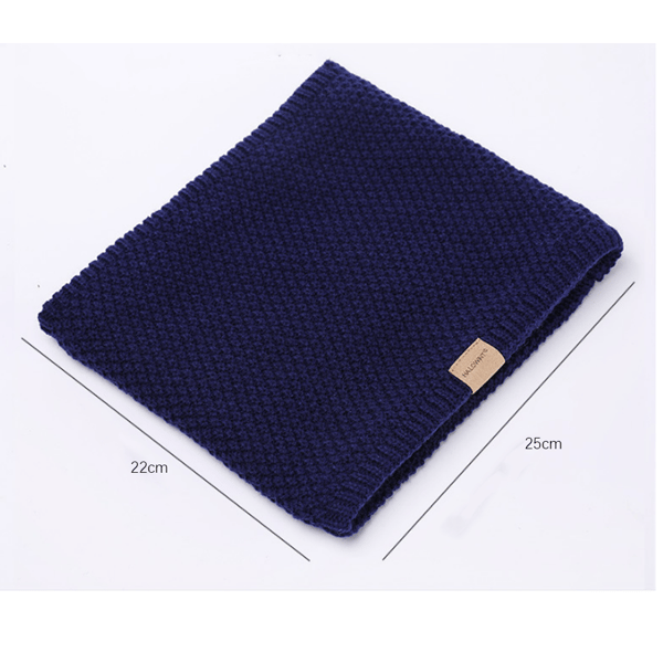 Winter Neck Warmer Snood Circle Scarf Fleece Lined Double Layer K