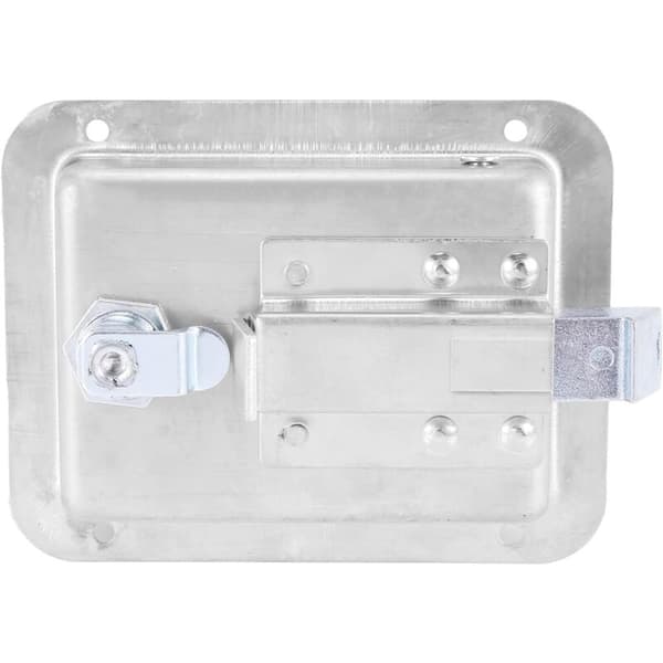 Hardware 2-pack Stainless Steel Paddle Spring Latch with Lock and Key - Easy Flush Handle for RV Door Trailer
