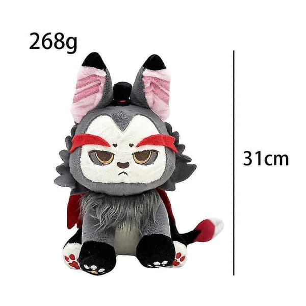 Hazbin Hotel -pehmolelu Husk Meow -pehmonukke DB Grey Grey