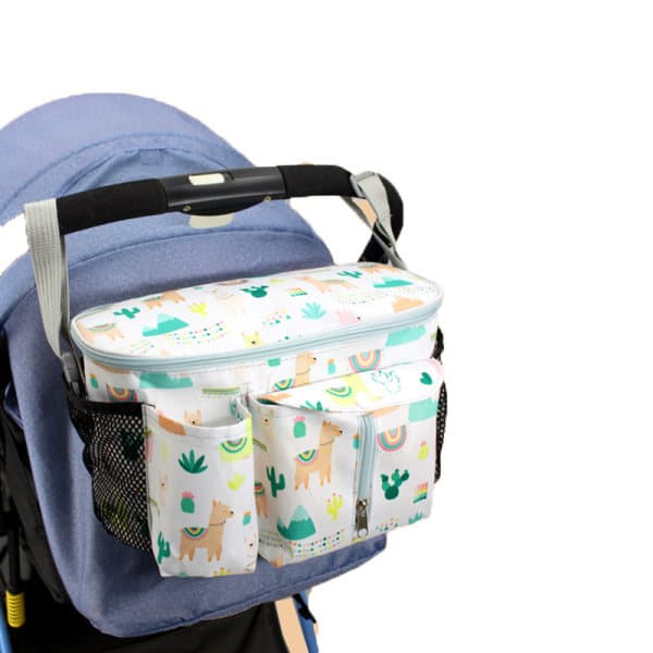 Sød hængende taske til baby Organizer til barnevogn Blå Blå Blue