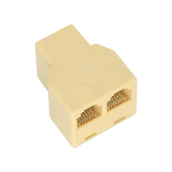 50CM RJ12 6P6C Kobler 2-vejs RJ11 Telefonkabeldeler Adapter Velegnet til telefon