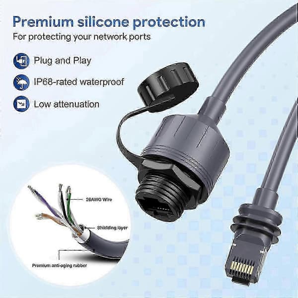 Starlink Ethernet-adapter Gen 3 Mini kabelforlenger til RJ45-kobling