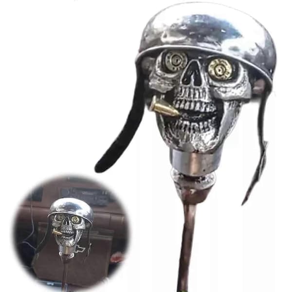 NY Skull Soldier Grip - Käsintehty vaihdenuppi, Devil Skull -auton vaihdevipu