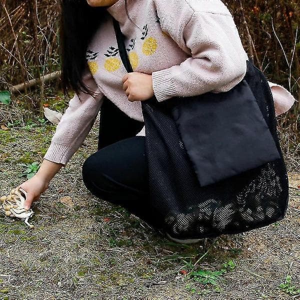 Durable Picking Bag Comfortable Mesh Fabric Large Capacity Crossbody Bag for Garden