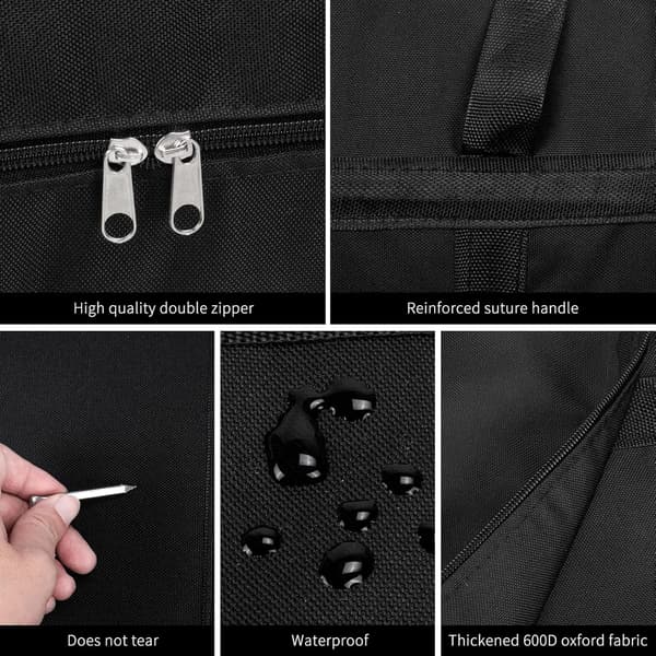 3 Pieces 180L King Size Storage Bag with Zipper, Thicker Oxford Fabric